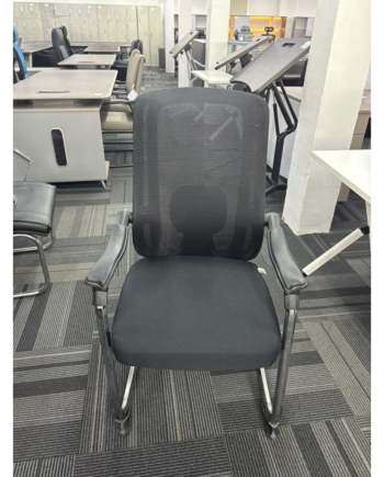 Mesh + Fabric Visitor Chair + Chrome Base