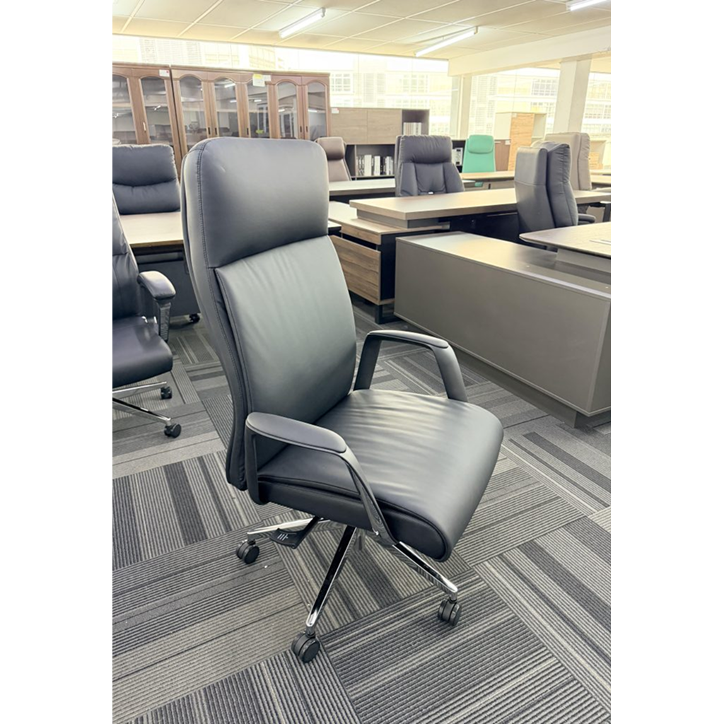 BRYAN-H / Executive Director Chair, PU Seat, 5 Star Chrome Base