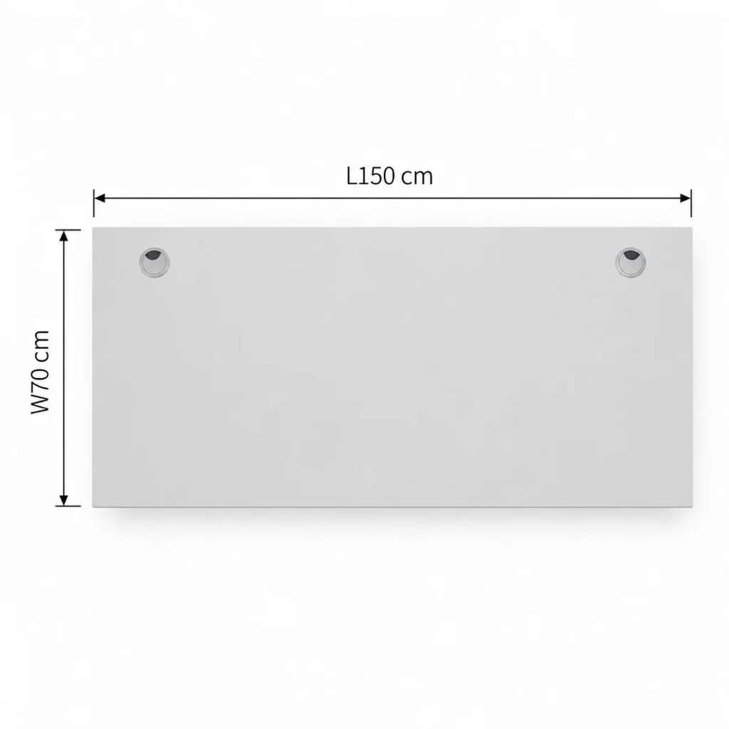 150cm Office Table Light Grey Straight Table