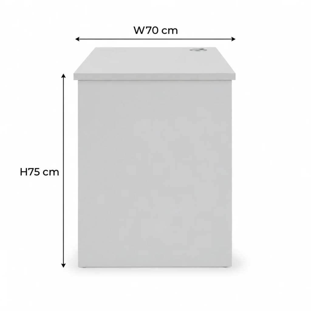 150cm Office Table Light Grey Straight Table