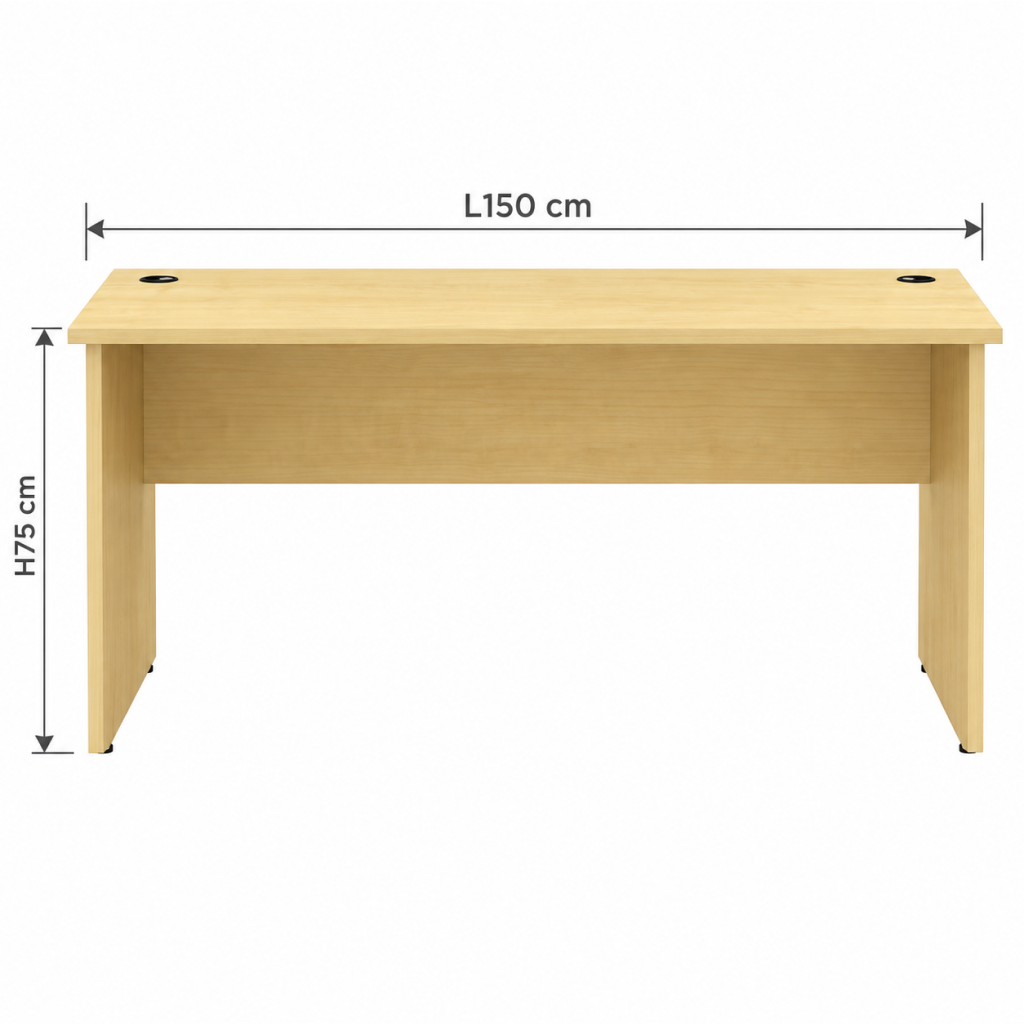 150cm Maple Office Desk Wooden Straight Table