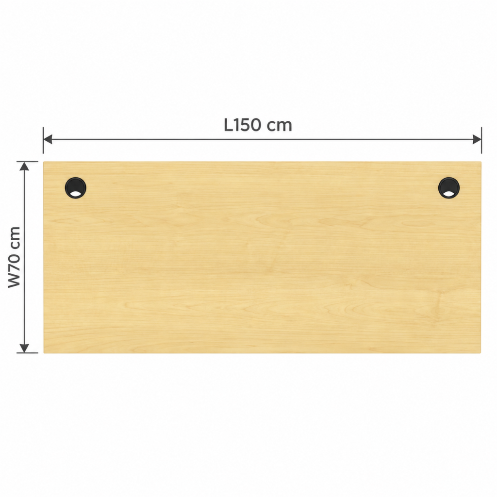 150cm Maple Office Desk Wooden Straight Table