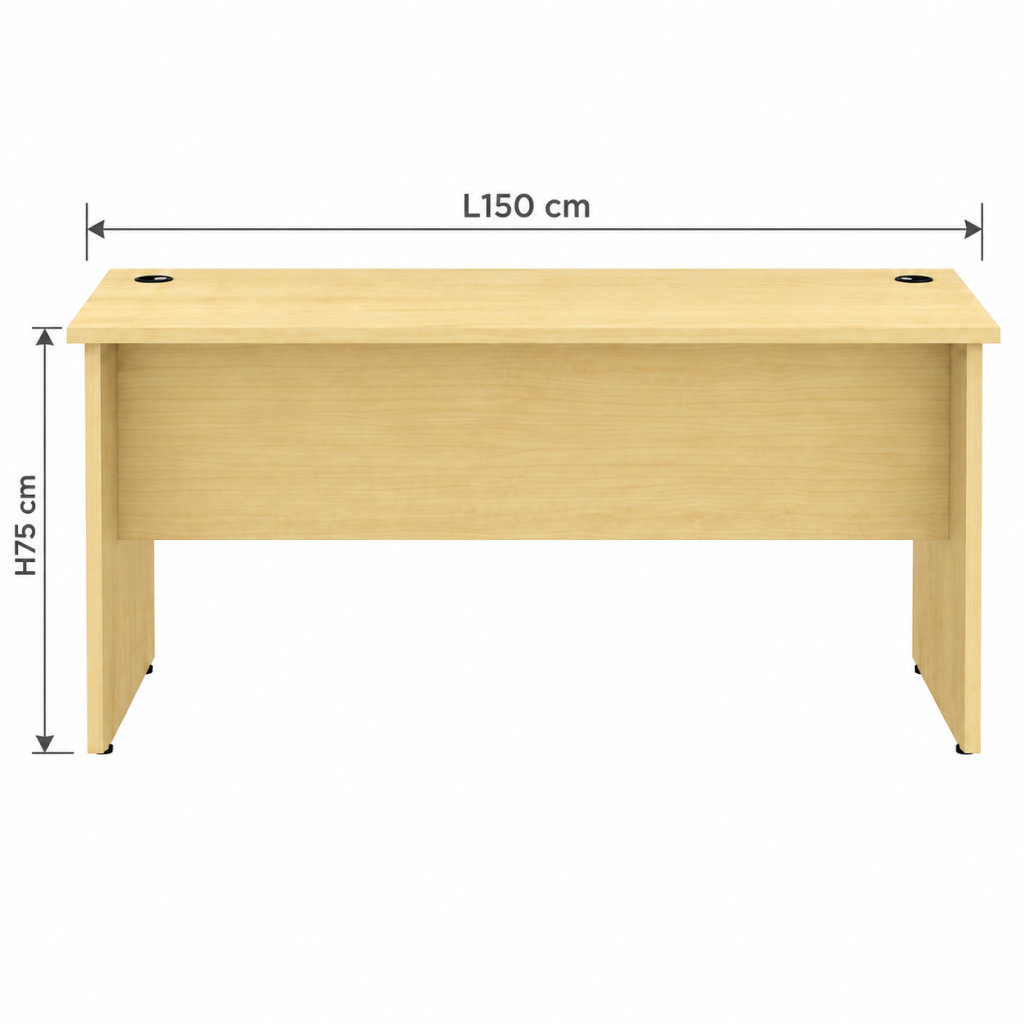 150cm Maple Office Desk Wooden Straight Table