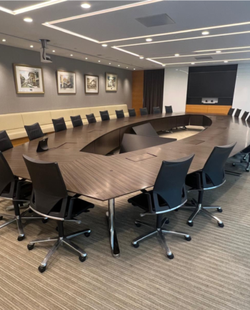 Spacious White Conference Table (W600 x L140 x H75cm) for Boardrooms
