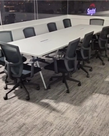 W480 x L120 x H75cm white top conference table