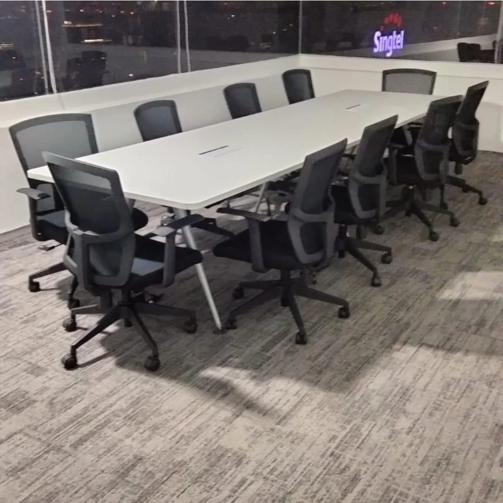W480 x L120 x H75cm white top conference table