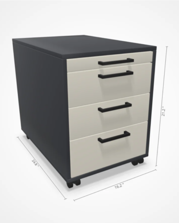CUBE office personal storage pedestal with stationary drawer made in Denmark