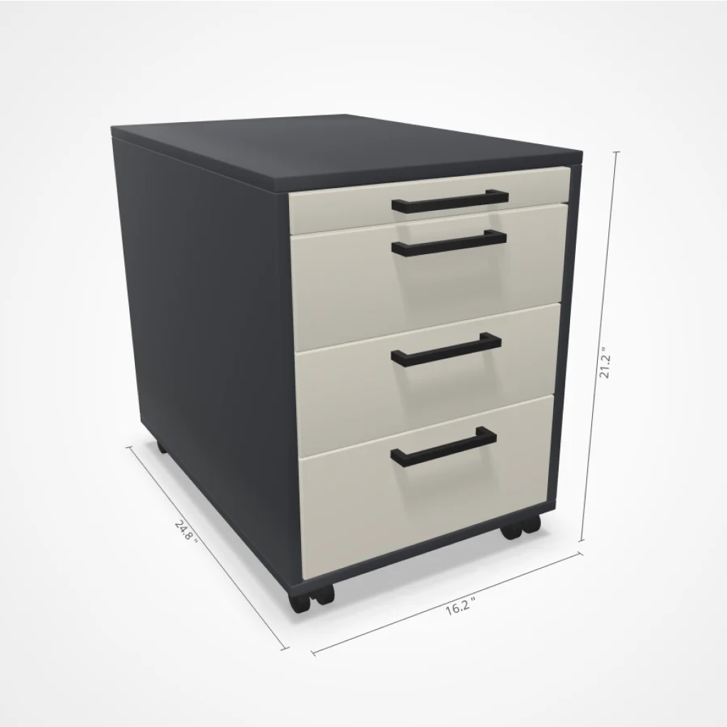 CUBE office personal storage pedestal with stationary drawer made in Denmark