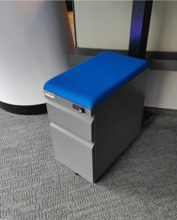 mobile pedestal 1d1f with cushion top mobile stool